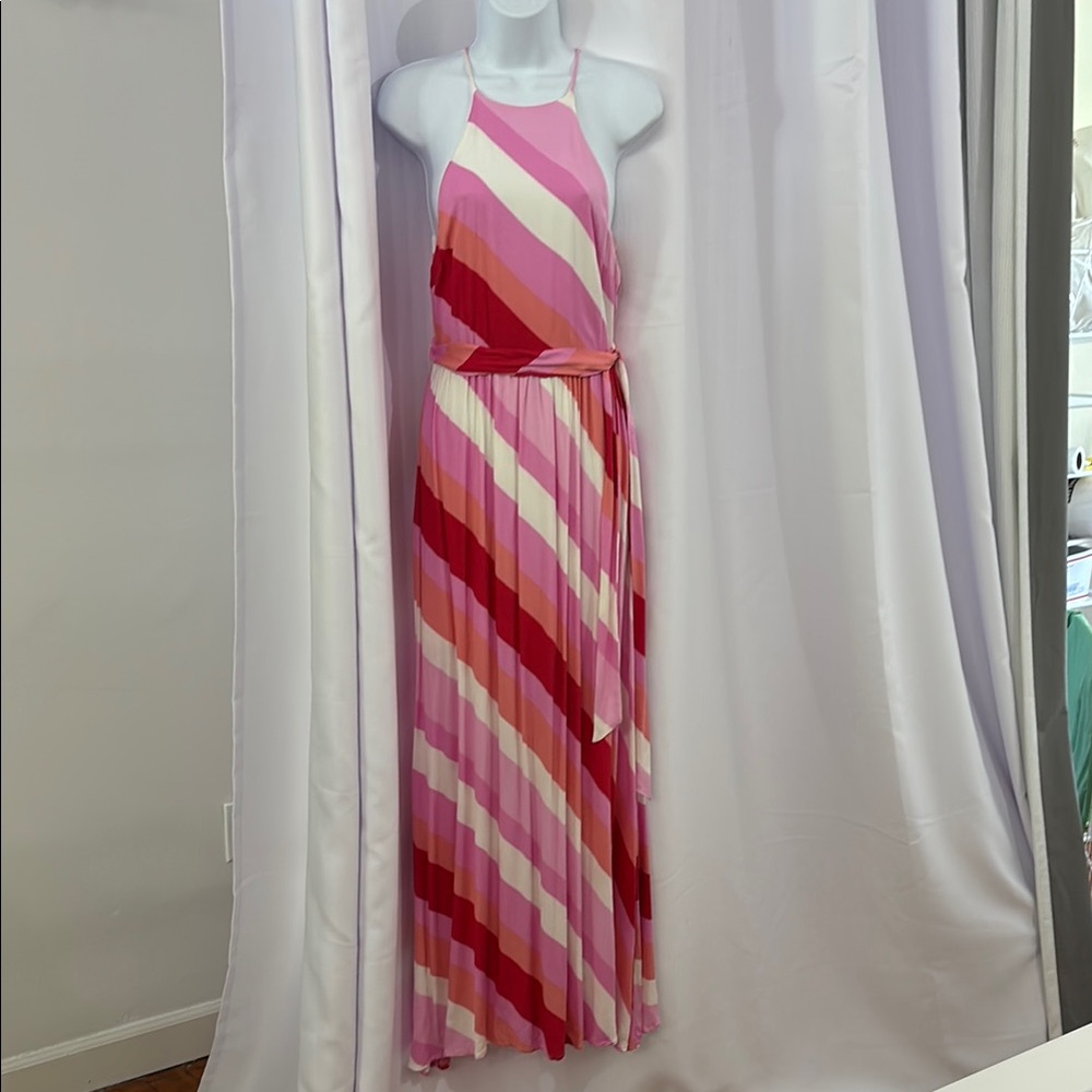 DO+BE Pink and Orange Halter Dress